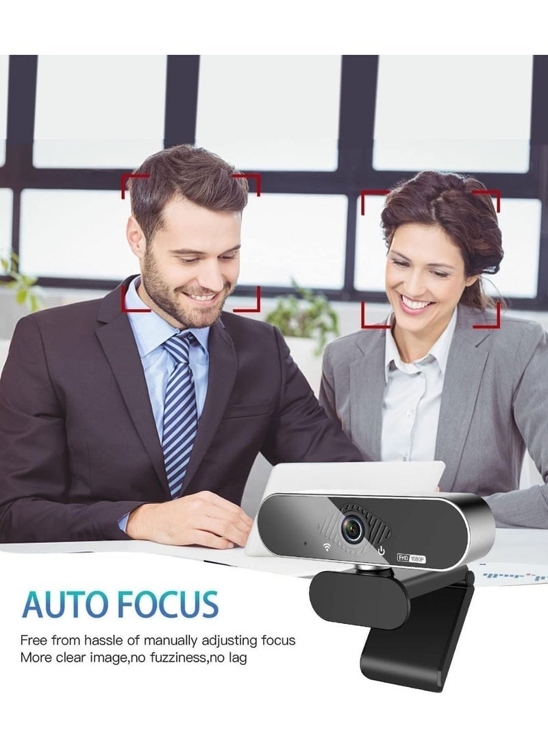 ZetRA USB Computer Webcam Built-in Microphone Web HD Digital Live Desktop Laptop Online Class Video Conferencing（1080P) - Image 5